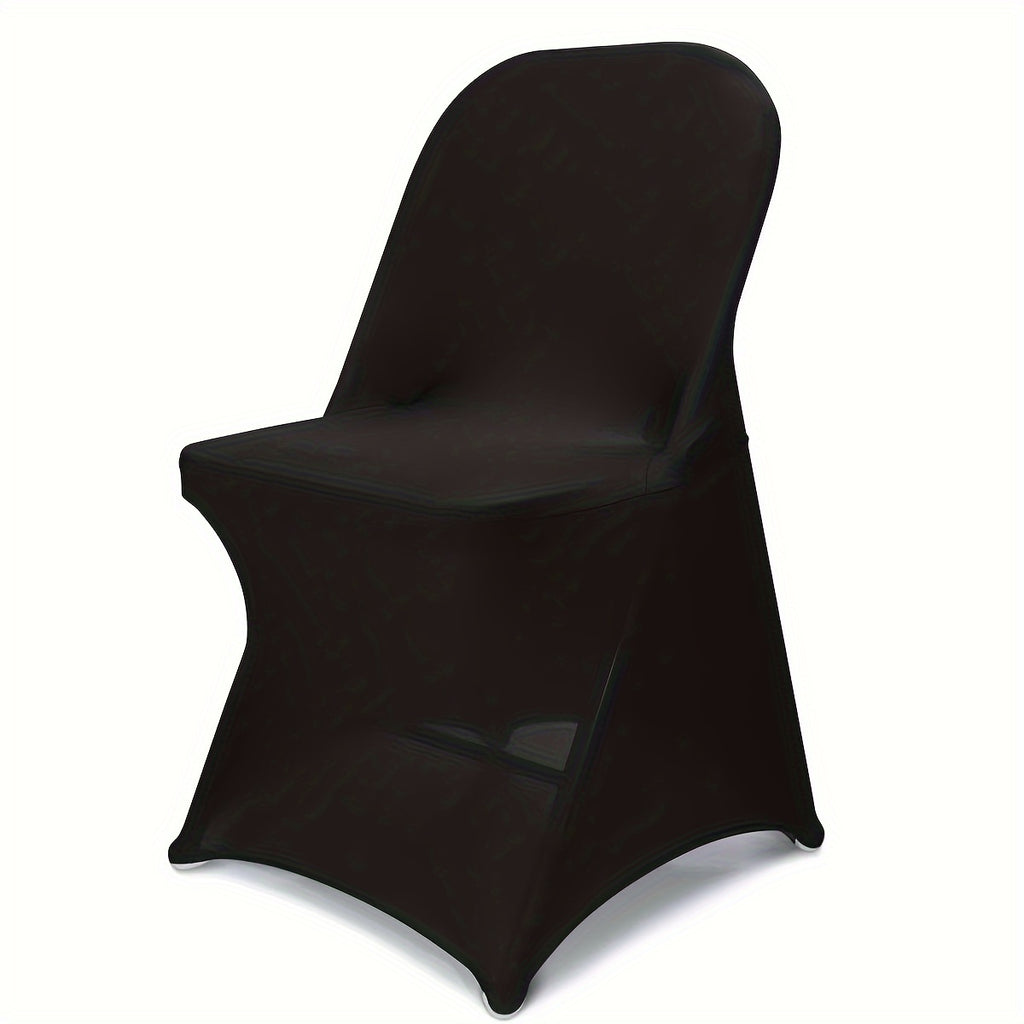 30-Pack Stretch Spandex Chair Covers Universal Washable Removable Slipcovers for Wedding Party Dining Room Banquet Event Black White