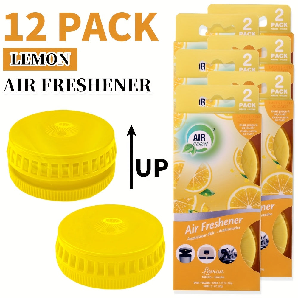 Air Freshener Odor Eliminator 4-Pack and 12-Pack Lasts Up to 30 Days Each for Bathroom Kitchen Garbage Can Cat Litter Box Car 6 Scents Lavender Lemon Paeonia