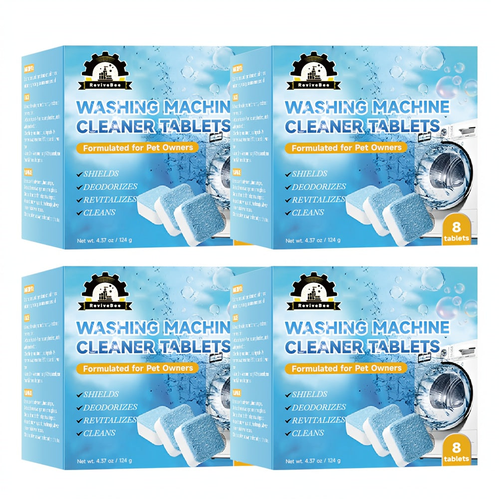Washing Machine Cleaner & Descaler Tablets – Deep Cleaning for HE Front Loader & Top Load Washers, Removes Odor, Drum & Tub Seal Cleaner, Septic Safe, 7 to 40 Pack
