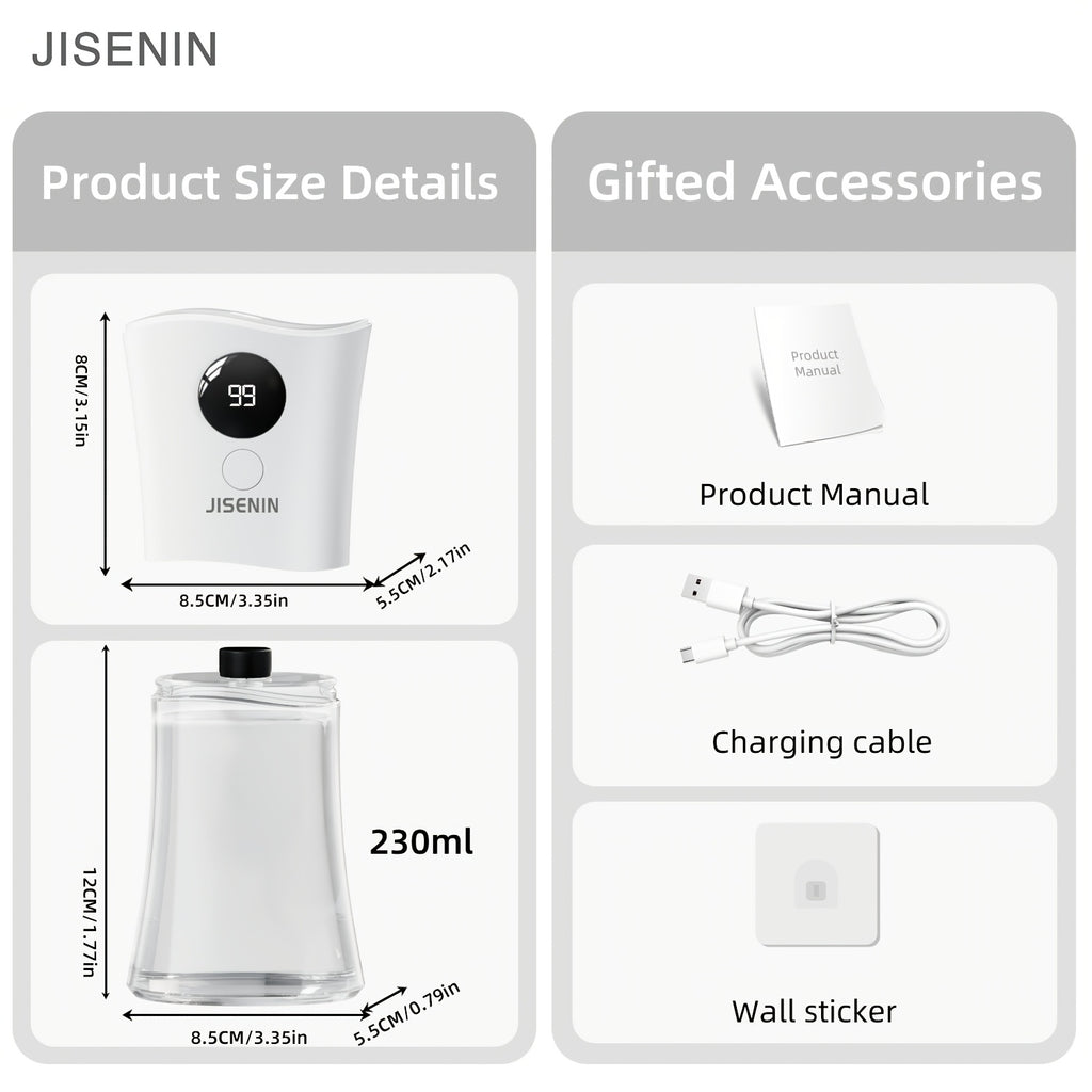 Aromatherapy Essential Oil Diffuser Humidifier 2000mAh Rechargeable Battery 6 Mist Settings 7 Color LED Waterless Auto-Off Bedroom Large Room Home Fragrance
