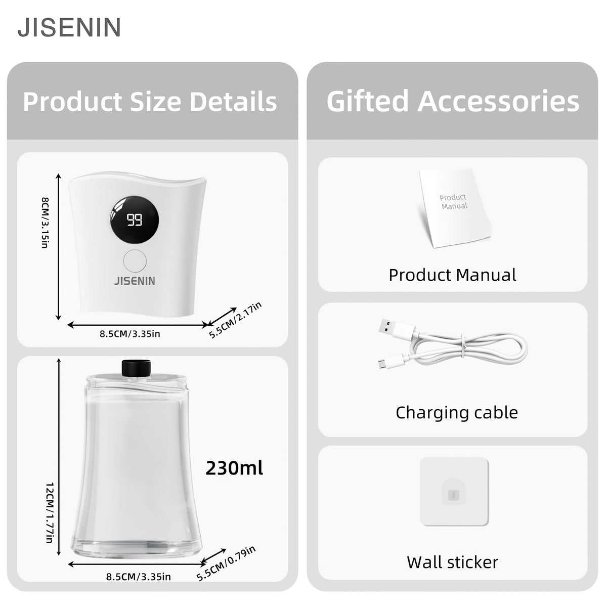 Aromatherapy Essential Oil Diffuser Humidifier 2000mAh Rechargeable Battery 6 Mist Settings 7 Color LED Waterless Auto-Off Bedroom Large Room Home Fragrance
