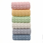 Waffle Bath Towels Set of 4 – Super Absorbent Quick-Dry Coral Fleece Bath Sheets, 280GSM Soft Spa Towels for Adults, 55x28 Inch Large Bath Towel Set