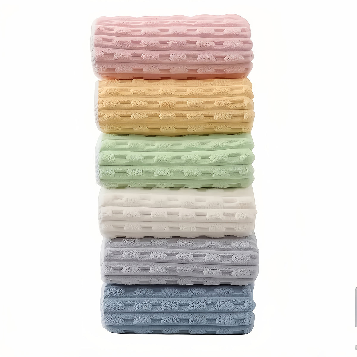 Waffle Bath Towels Set of 4 – Super Absorbent Quick-Dry Coral Fleece Bath Sheets, 280GSM Soft Spa Towels for Adults, 55x28 Inch Large Bath Towel Set
