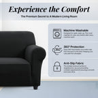 Thickened Spandex Sofa Cover Anti-Scratch – Stretch Polyester Sofa Protector, Anti-Slip Pet-Friendly, Machine Washable, 6 Colors, 1/2/3 Seater, Living Room Bedroom Home Decor