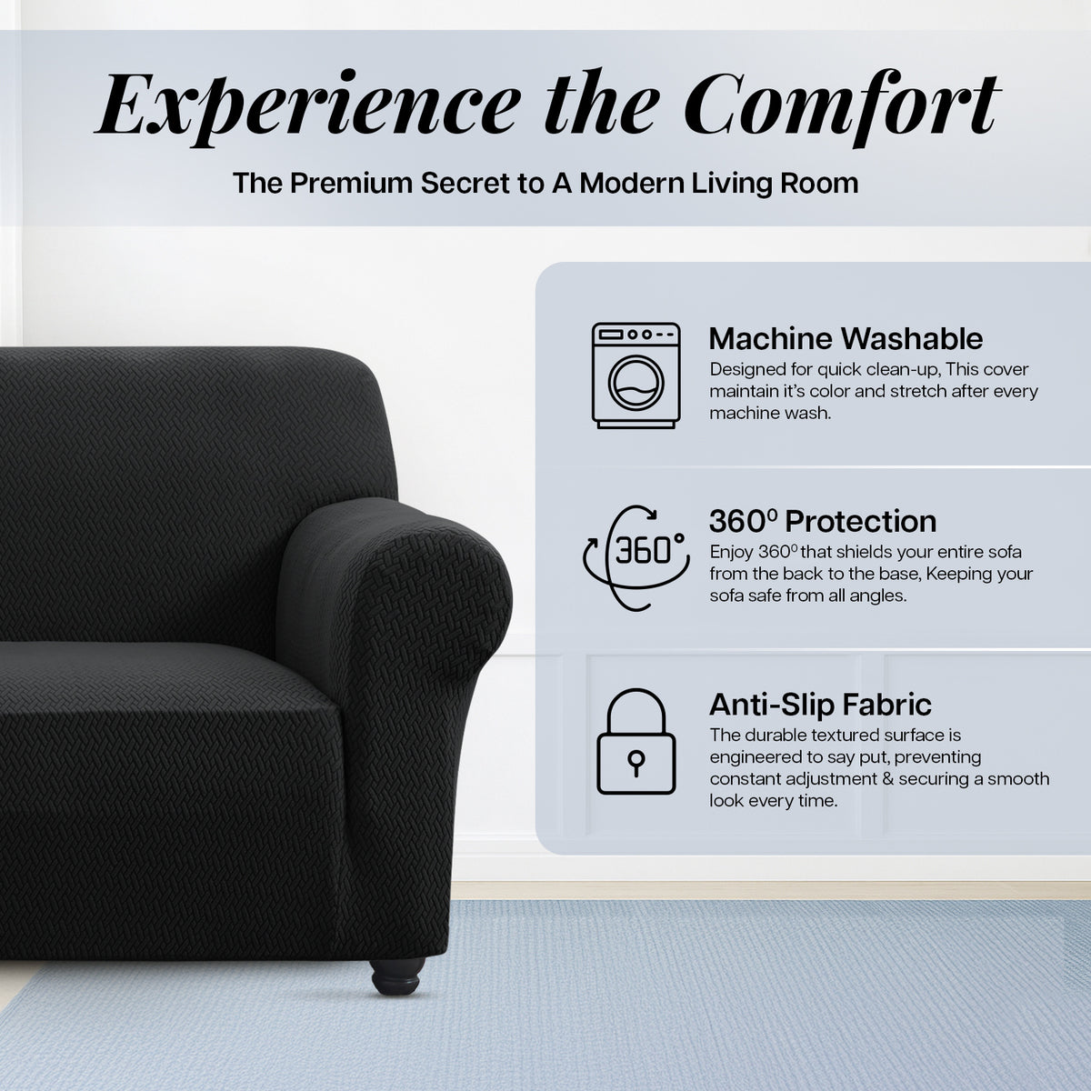 Thickened Spandex Sofa Cover Anti-Scratch – Stretch Polyester Sofa Protector, Anti-Slip Pet-Friendly, Machine Washable, 6 Colors, 1/2/3 Seater, Living Room Bedroom Home Decor