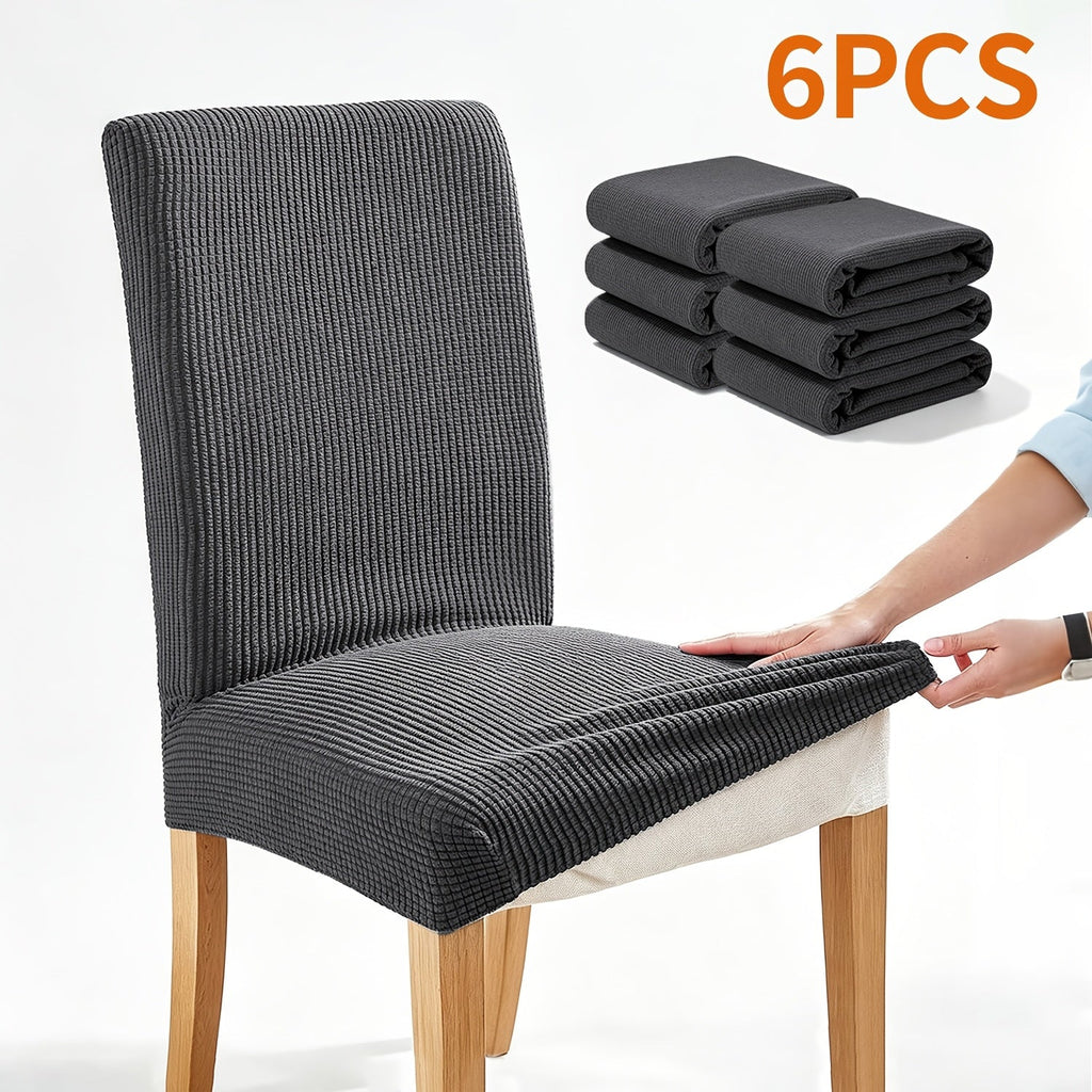 Dining Chair Covers 4/6pcs Set Washable Pet Friendly Dirt & Wear Resistant – Versatile Stretch Slipcovers for Home & Restaurant Seating, 12 Colors
