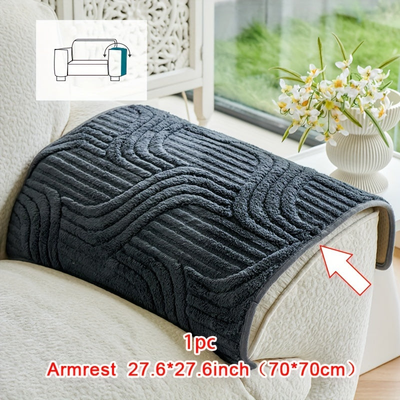 Plush Non-Slip Sofa Cushion Cover Luxury Modern Pet-Proof Breathable Seat Pad Slipcover for Couch Living Room Bedroom Office – Soft Velvet Sofa Seat Cushion Protector Home Decor