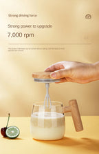 Electric Self-Mixing Mug 13.53oz Borosilicate Glass Auto Stirring Coffee Mug 6000 RPM Battery Powered for Coffee Milk Protein Powder