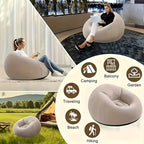 Large Bean Bag Chair Inflatable Lounge Sofa – Soft Comfortable Lazy Seat Tatami Floor Chair for Living Room Office Outdoor Camping, Multiple Colors