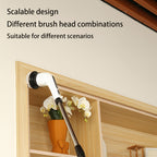 Electric Rotary Scrubber Cordless with 8 Replaceable Brush Heads – Dual Speed USB Rechargeable Power Scrubber, Adjustable Detachable Handle, Swivel Head for Bathroom, Bathtub, Tile, Floor & Shower Cleaning