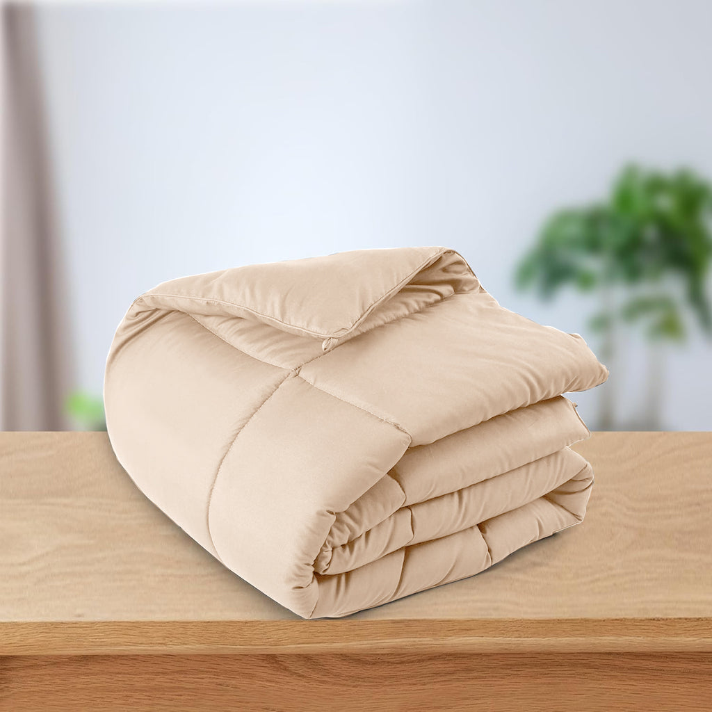 All Season Comforter with Corner Tabs & Box Stitching – Soft Fluffy Lightweight Hotel-Quality Duvet Insert for Twin Queen King, Breathable Year-Round Bedding