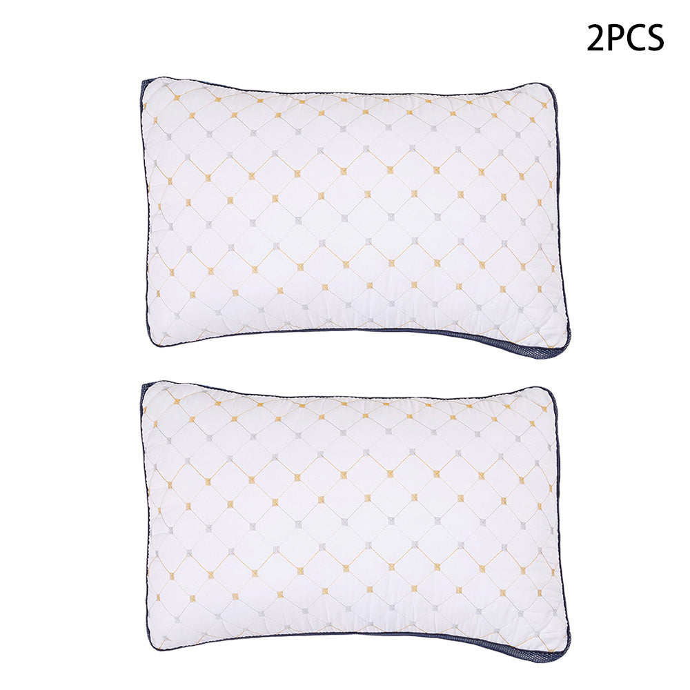 Down Alternative Bed Pillows 2 Pack – Microfiber Fill Neck & Shoulder Pain Relief, Bounce-Back Support, Breathable Mesh, for Side Back Stomach Sleepers, Non-Collapsing Sleep Pillow, 29x19 Inch