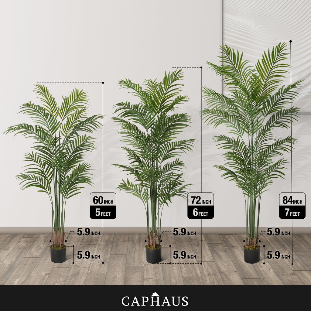 Artificial Palm Tree 5 6 7 Feet Lifelike Faux Potted Plant with Moss Indoor Home Office Living Room Decor Housewarming Gift