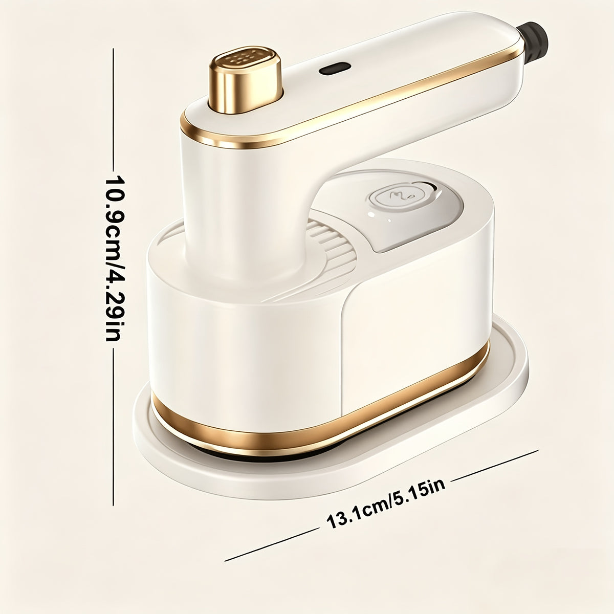 Mini Foldable Clothes Steamer 180° Rotation – Compact Portable Handheld Wrinkle Remover for Home Dormitory Office Travel, White (YD-03)