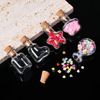 Assorted Mini Glass Bottles with Cork Stopper 40pcs, Mixed Shape Clear Small Drift Wishing Bottles, Bead Containers for DIY Crafts, Necklace Making, Wedding Party Favors, Christmas & Holiday Decor