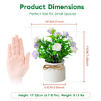 Artificial Potted Plants Set of 6 - Mini Fake House Plants with Pots and Realistic Faux Greenery - Low-Maintenance Plastic Plants for Office Desk, Shelf, Tabletop, Doorway and Year-Round Home Decor