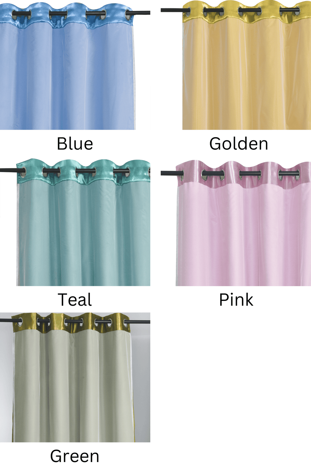 Double Layer Curtains Snowflake Embroidered Sheer Voile + Room Darkening Grommet Drapes – Thermal Insulated Tiebacks Included | 7 Colors Pack of 2