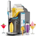 2-in-1 Ice Cream Maker & Slushie Machine 88oz, No Ice Needed Self-Cleaning Frozen Drink Machine, 5 Presets for Soft Serve, Slushies, Margaritas, Frappes & Milkshakes — Party & Home Use, Black