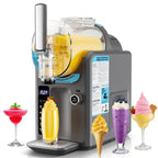 2-in-1 Ice Cream Maker & Slushie Machine 88oz, No Ice Needed Self-Cleaning Frozen Drink Machine, 5 Presets for Soft Serve, Slushies, Margaritas, Frappes & Milkshakes — Party & Home Use, Black