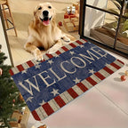 Patriotic Welcome Door Mat – Machine Washable Polyester, National Pride Design, Indoor Runner for Entryway, Bedroom, Kitchen & Bathroom | 18×47 in | Nuvia Haven