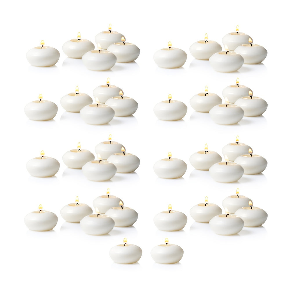 42-Pack Floating Small Candles - Natural Plant Wax Smoke-Free Tea Light Candles for Wedding, Meditation, Holiday, Pool & Spa, Stable Burning Low Melting Point
