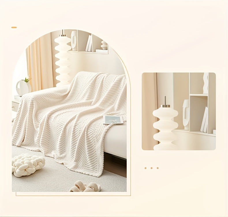 Plush Thickened Non-Slip Sofa Cover & Throw Blanket, Pet-Friendly Sofa Cushion Protector for Living Room, Bedroom & Office, 4 Sizes from 71x71 to 71x134 Inch, White Khaki Grey