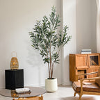 Artificial Olive Tree with Realistic Black Fruits – 4 Heights 47–83 Inch Nordic Mediterranean Faux Plant for Living Room, Kitchen, Hotel & Office | No Maintenance Indoor Decor