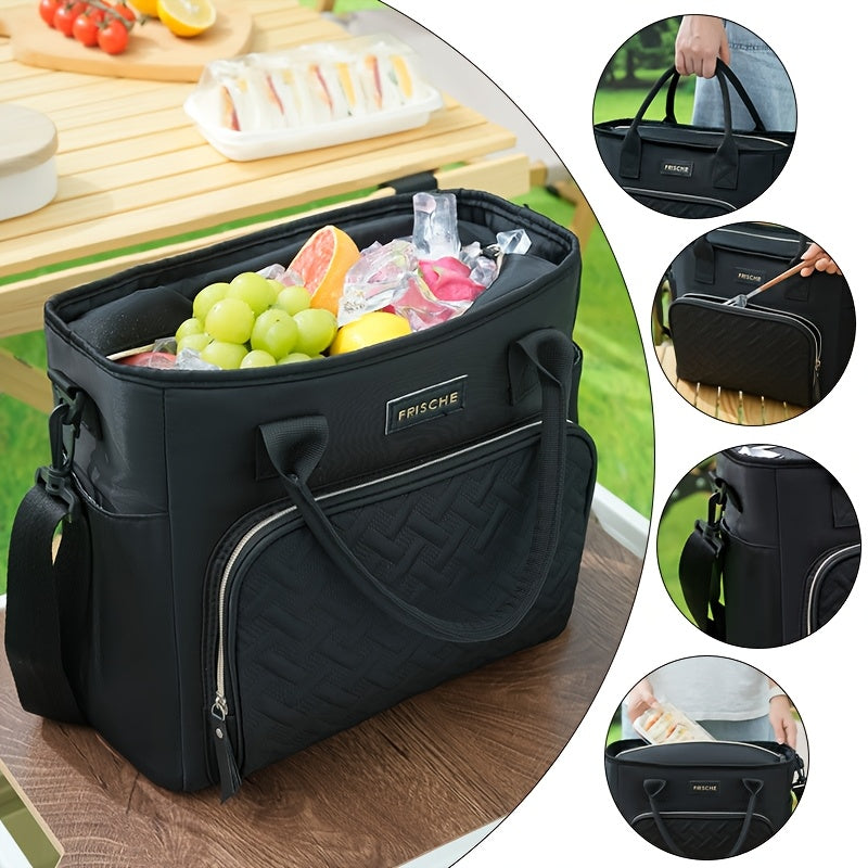 Extra Large 11L Insulated Lunch Bag & Beach Cooler Tote – Portable Thermal Food Carrier with Adjustable Shoulder Strap, Keeps Meals Hot or Cold, for Outdoor, Work, Beach & Picnic, 4 Colors