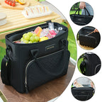 Extra Large 11L Insulated Lunch Bag & Beach Cooler Tote – Portable Thermal Food Carrier with Adjustable Shoulder Strap, Keeps Meals Hot or Cold, for Outdoor, Work, Beach & Picnic, 4 Colors