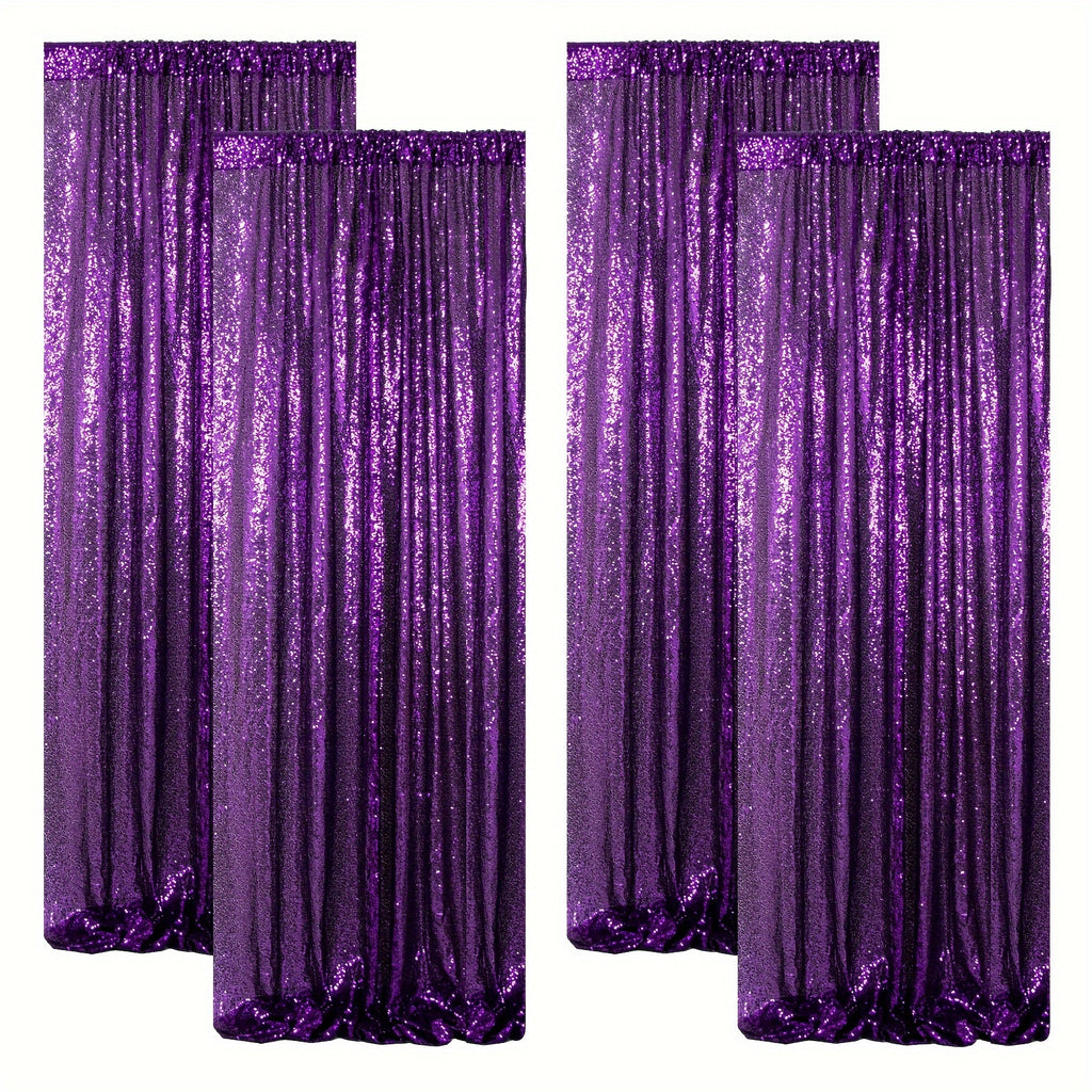 Sequin Backdrop Curtains – Glitter Party & Wedding Background Panels, 2ft×8ft per Panel, 4/6/8 Panel Sets, 29 Colors for Birthday, Stage, Bridal & Event Decor
