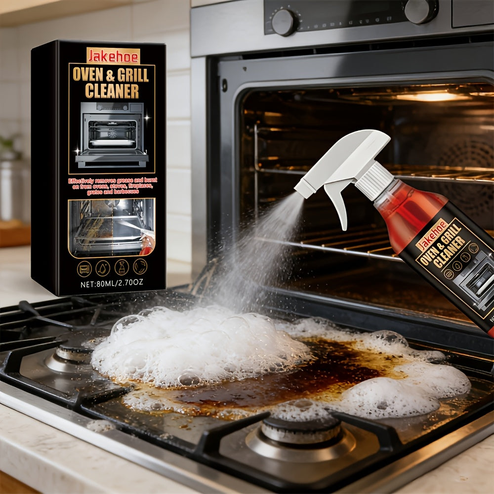 Stove & Oven Foam Cleaner Spray – Heavy-Duty Grease & Old Dirt Remover for Ovens, Grills & Kitchen Surfaces, Citric Acid Formula, Odor Eliminator, Hassle-Free Clean