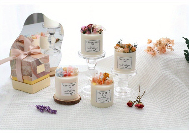 Scented Candles Gift Set for Women 8oz Eternal Flower Home Fragrance Candle – Gardenia Lavender Birthday Valentine Anniversary Christmas Gift