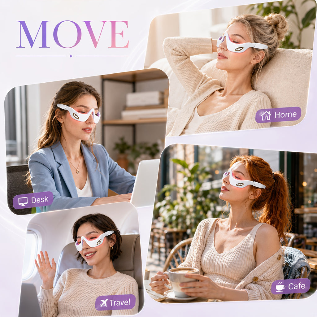 FDA Cleared EMS Microcurrent Eye & Facial Massager for Skin Lifting, Firming & Anti-Aging, Low-Frequency Electrical Stimulation Device for Eye Puffiness, Dark Circles & Fatigue Relief, Pain-Free Home Use for Women & Men
