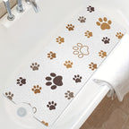 Non-Slip Bathtub Mat with Suction Cups & Drain Holes – PVC Shower Mat 40x16, Cushioned, Machine Washable, Fun Ocean Designs for Kids & Adults