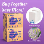 Laundry Detergent Sheets 480 Loads – Eco Washing Strips No Plastic Jug, HE Compatible, Santal Scent & Fragrance-Free, Concentrated Liquidless Laundry Soap for Home, Travel & Dorm