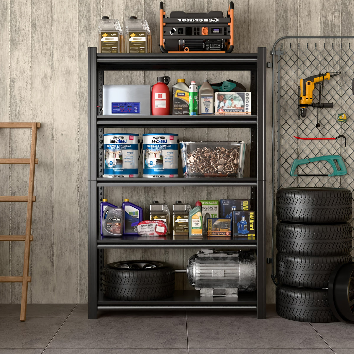 Heavy Duty 5 Tier Metal Shelving Unit 72" Adjustable Storage Rack for Kitchen Garage Basement Warehouse – 3000 LB Capacity Industrial Standing Shelf