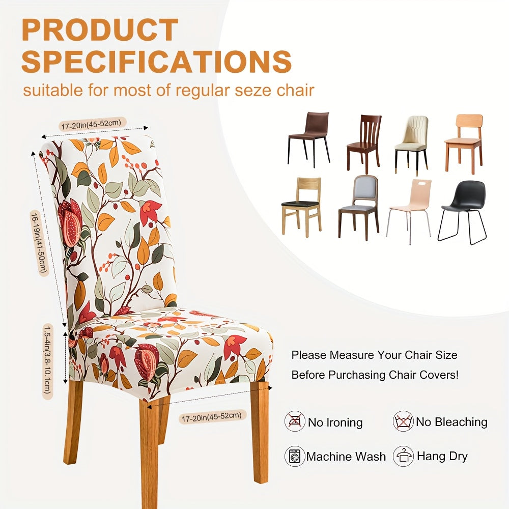 Spandex Stretch Dining Chair Covers Slipcovers Set of 4 & 6 – Removable Washable Parsons Chair Protector for Dining Room, Kitchen, Hotel, Wedding Ceremony, Banquet