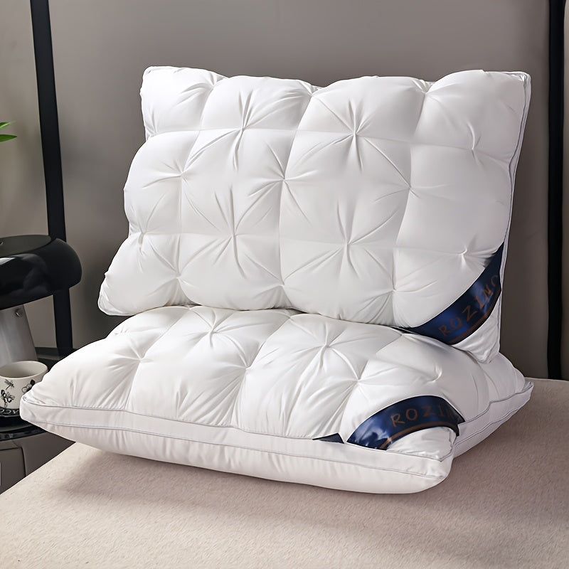 Luxury Hotel-Quality Bed Pillows Queen King Size, Hypoallergenic Plush Fill Cooling Pillow for Side Back Sleepers, Machine Washable All-Season Sleep Pillow 1 or 2 Pack