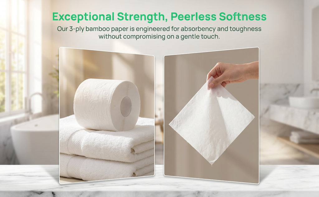 3-Ply Ultra Soft Toilet Paper Bulk 12 or 24 Rolls, Thick Bathroom Tissue, Strong Absorbent Individually Wrapped Toilet Tissue Rolls for Home Hotel Office Restroom