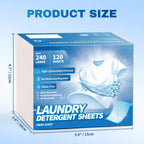 Laundry Detergent Sheets 240 Loads 120 Sheets - Liquidless No-Mess Eco Friendly Laundry Soap Sheets Lavender Scent Tough Stain Removal No Plastic Jug Space Saver
