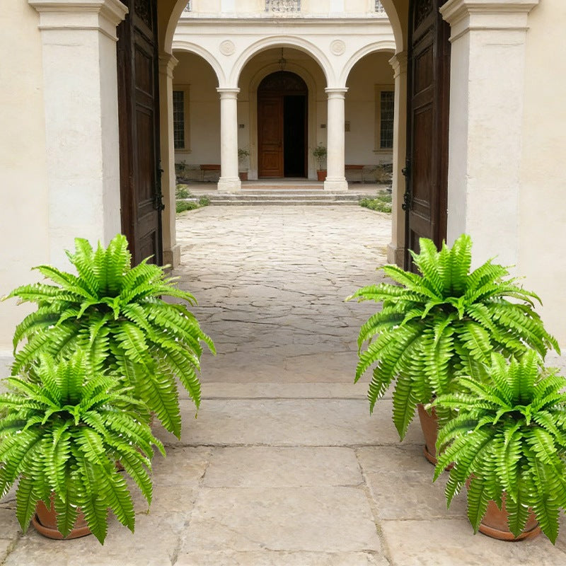 Artificial Boston Fern Plants 4 Pack Large Realistic Fake Hanging Ferns with Foliage Indoor Outdoor Plastic Fern No Maintenance for Home Patio Hotel Office Porch Decor Housewarming Gift No Container