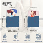 Extra Large Thickened Raschel Throw Blanket Double Layer Ultra Soft All Season Machine Washable Animal Theme Decor 7 Colors 2 Sizes