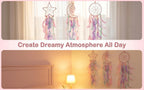 Dream Catcher Wall Decor Set of 3 – Star Moon Sun Boho Room Decor for Teen Girls & Kids Bedroom