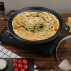 Cast Iron Pizza Pan 6-Piece Set – 11-Inch Pre-Seasoned Griddle for Oven, Stovetop, Grill & Campfire | Multi-Purpose Round Cast Iron Baking Pan for Pizza, Bread & More