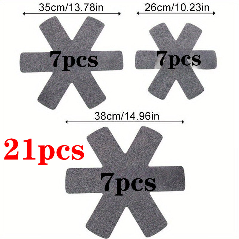 21pcs Heat-Resistant Pot Bottom Pads Set – Non-Slip Kitchen Trivets & Scratch-Proof Protective Pads for Cookware, Countertops & Tables