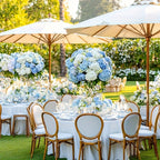 Silky Hydrangea Artificial Flowers 20/40 Pack, 16.2 Inch Blue & White – Outdoor Faux Hydrangea Stems for Wedding, Garden, Home Party, Exhibition & Christmas Decorations
