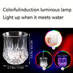 LED Light Up Cups Set of 2 | Water Activated Glowing Wine Glasses Multicolor Flashing Drinkware for Party Bar Easter