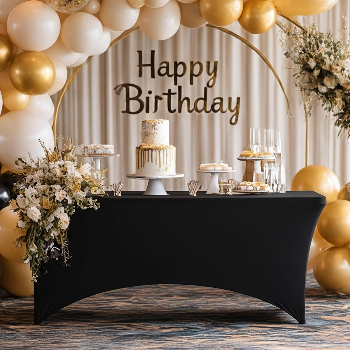 Spandex Fitted 6FT Tablecloth for Rectangular Tables – Wrinkle-Resistant Elastic Table Cover for Parties, Weddings, Trade Shows & Events – 2/4/8/12-Pack in Black, White & Light Yellow