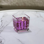 Floral Scented Candle 550g with Real Flower Inlay – Lavender, Rose & Orange Botanical Fragrance Candle in Glass Jar | Long-Lasting Aromatherapy Home Perfume, Perfect Birthday & Housewarming Gift