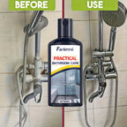 Glass & Tile Restoration Paste 120G Hard Water Stain Remover for Shower Doors Tiles Metal Surfaces Streak-Free Finish + Free Sponge Included